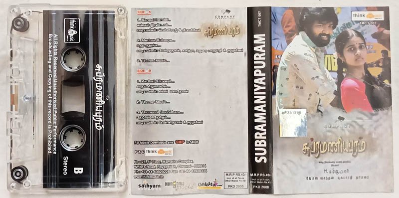 Subramaniyapuram Tamil Audio Cassette By James Vasanthan