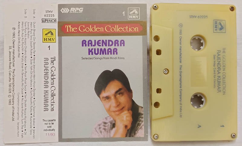 The Golden Collection Rajendra Kumar Selected Songs from Hindi Films Audio Cassette Vol.1