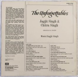 The Unforgettables Jagjit Singh & Chitra Singh Hindi Vinyl Record