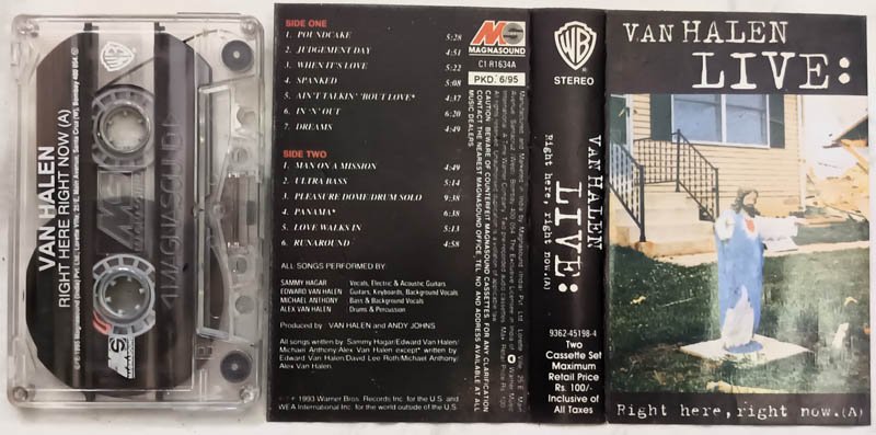 Van Halen Live Right Here Right Now Audio Cassette.