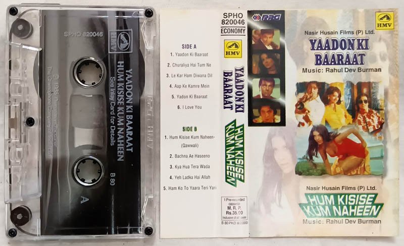 Yaadon Ki Baaraat-Hum Kisise Kum Naheen Hindi Film Audio Cassette By Rahul Dev Burman