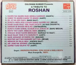 A Tribute to Roshan Hindi Audio cd