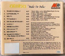 Alisha Made In India Hindi Audio Cd