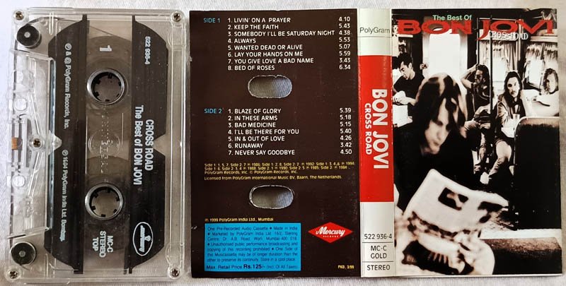 Bon Jovi Cross Road Audio Cassette