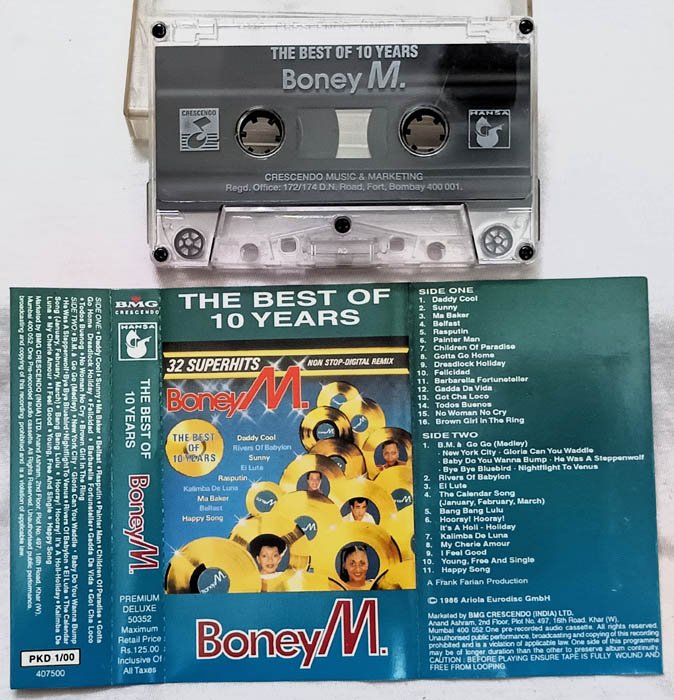 Boney M The Best of 10 Years Audio Cassette