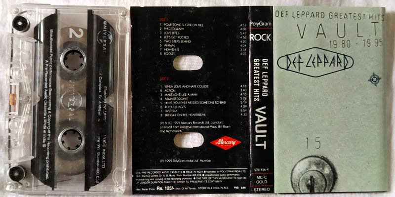 Def Leppard Gretest Hits Vault Audio cassette