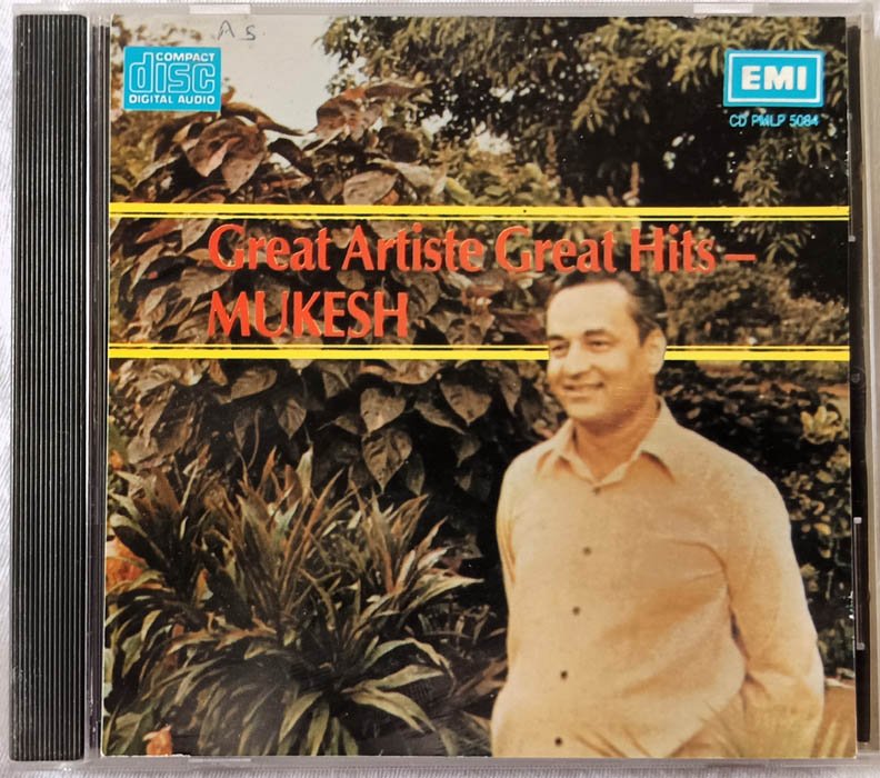 Great Artiste Great Hits Mukesh Audio cd