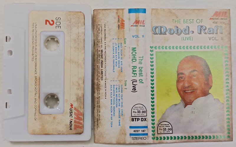 The Best of Mohd Rafi Live Vol 2 Hindi Audio Cassette