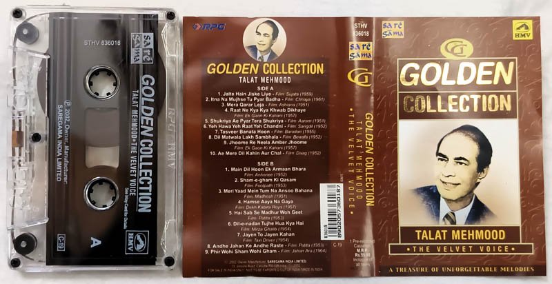 Golden Collection Talat Mehmood The Velvet Voice Hindi Audio Cassette