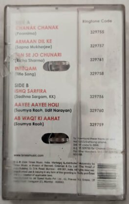Inteqam Hindi Audio Cassette By Anand-Milind (Sealed)