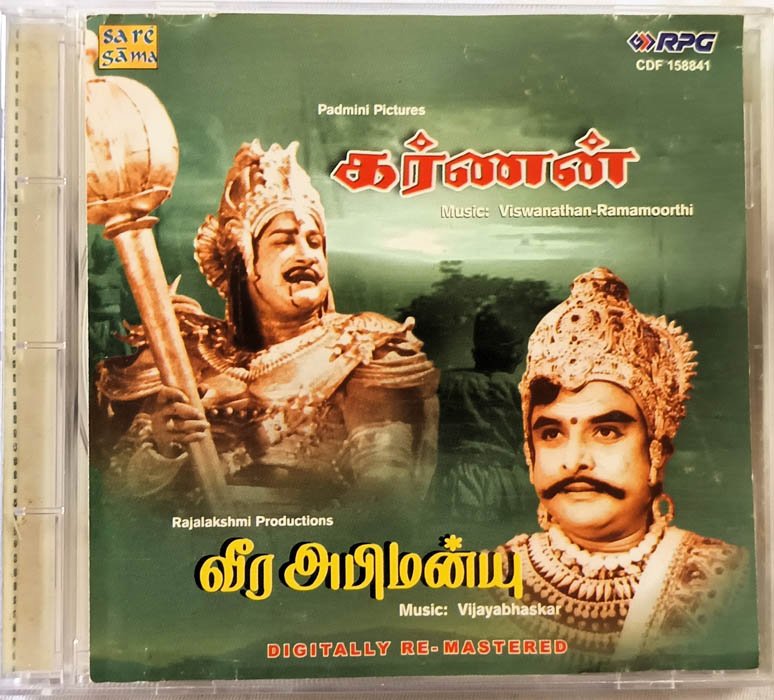 Karnan-Veerabhimanyu Tamil Films Audio Cd