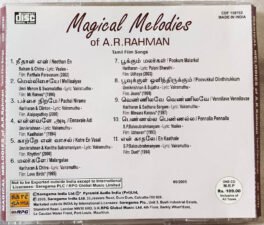 Magical Melodies of A.R.Rahman Tamil Film Songs Audio Cd