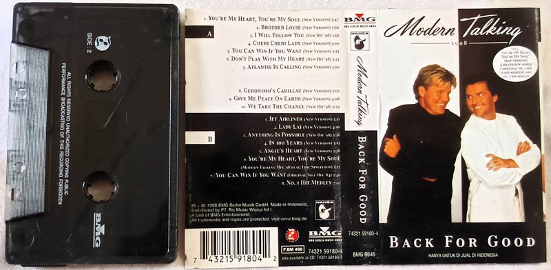 Modern Talking Back For Good Audio Cassette