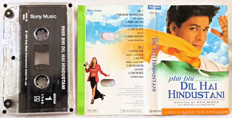 Phir Bhi Dil Hai Hindustani Hindi Audio Cassette By Jatin Lalit
