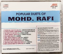 Popular duets of Mohd Rafi Hindi Audio cd