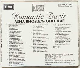 Romantic Duets Asha Bhosle Mohd Rafi Hindi Audio cd