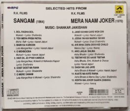 Selected Hits From Sangam – Mera Naam Joker Hindi Film Audio Cd By Shankar Jaikishan