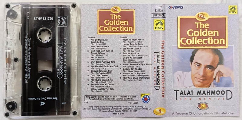 The Golden Collection Talat Mahmood The Genius Audio cassette