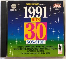 1991 Hits 30 Non Stop Hindi Audio Cd