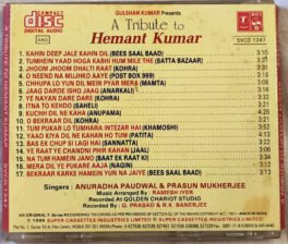 A Tribute To Hemant Kumar Hindi Audio Cd