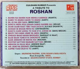 A Tribute to Roshan Hindi Audio Cd