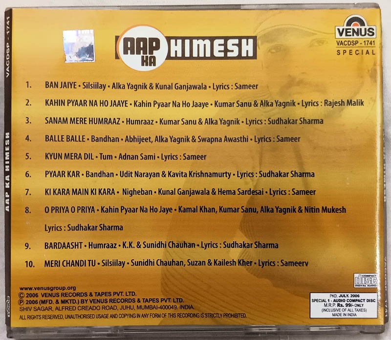 Aap Ka Himesh Hindi Audio Cd