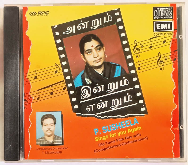 Andrum Indrum Endrum P Susheela Sings for you again Tamil Films Audio cd