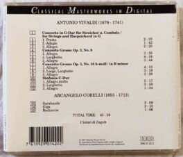 Antonio Vivaldi Concerto Fur Streicher and Cembalo for Stings and Horpsichord Audio Cd