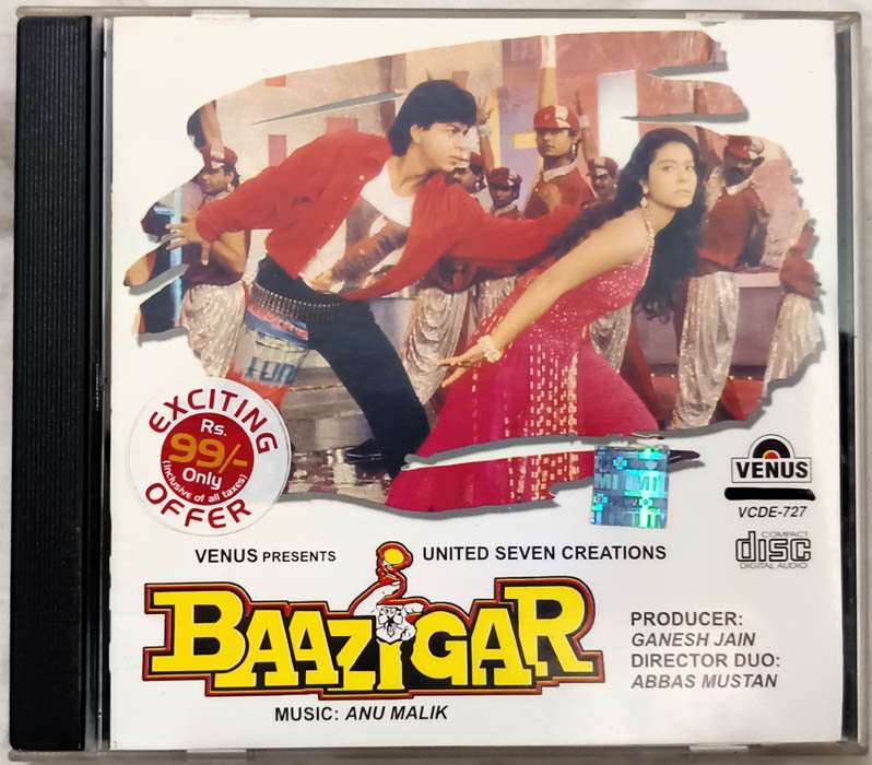 Baazigar Hindi Audio Cassette By Anu Malik