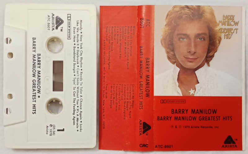 Barry Manilow Greatest Hits Audio Cassette