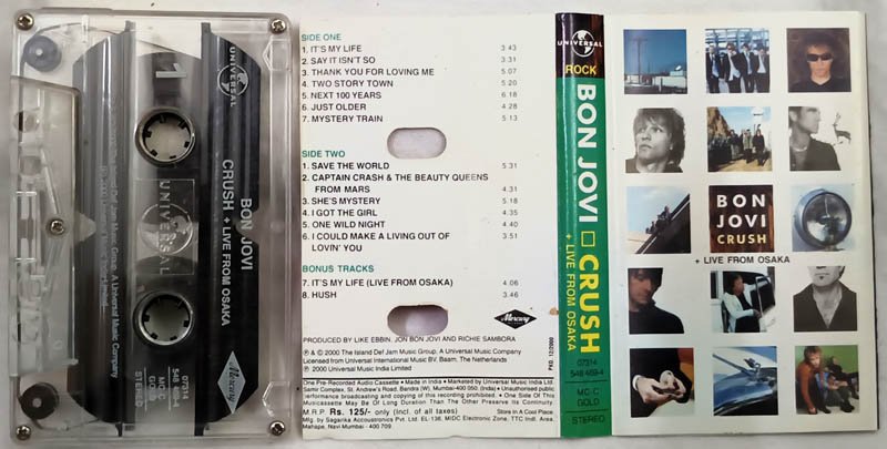 Bon Jovi Crush Audio Cassette