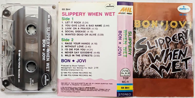 Bon Jovi Slippery When Wet Audio Cassette