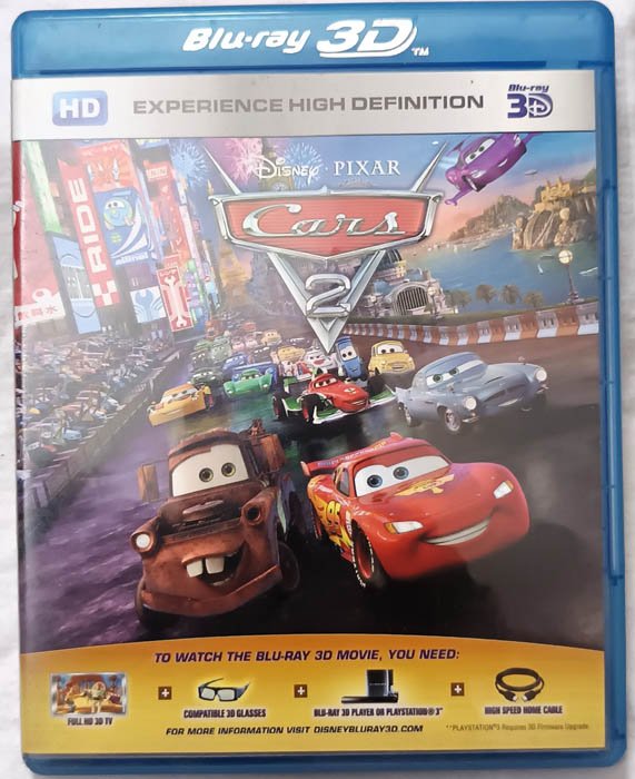 Cars 2 Movie Blueray Disc