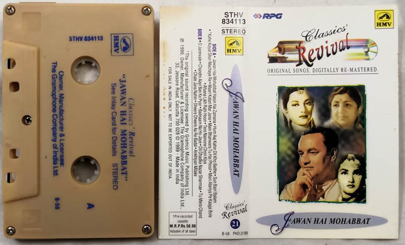 Classics Revival Jawan Hai Mohabbat Hindi Audio Cassette