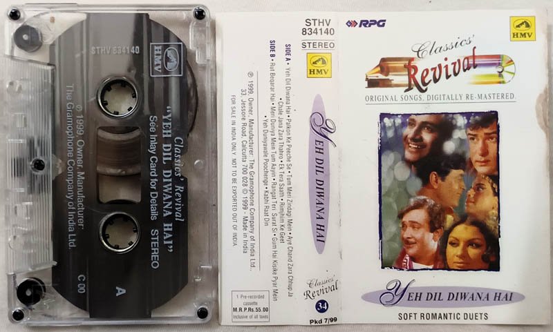 Classics Revival Yeh Dil Diwana Hai Hindi Audio Cassette