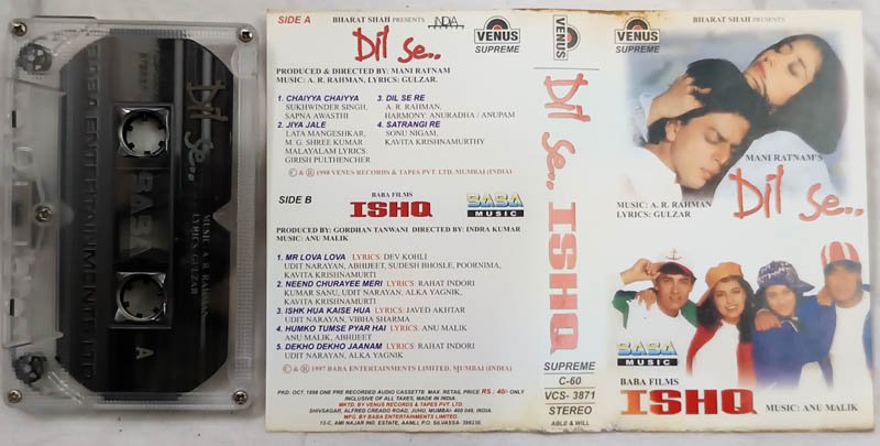 Dil Se - Ishq Hindi Audio Cassette