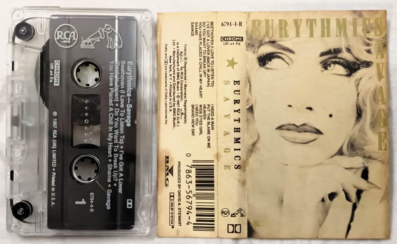 Eurythmics Savage Audio Cassette