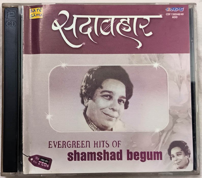 Evergreen Hits of Shamshad Begum Hindi Audio Cd