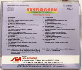 Evergreen Melodies From Telugu Film Audio cd