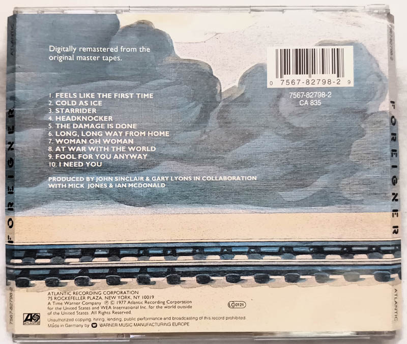 Foreigner Audio cd.
