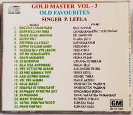 Gold Master Old Favorites P Leela Vol 12 Tamil Audio cd