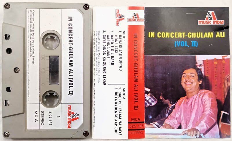 In Concert-Ghulam Ali Vol.2 Hindi Audio Cassette