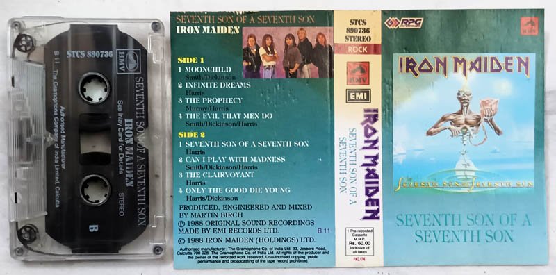 Iron Maiden Seventh Son of a Seventh Son Audio Cassette