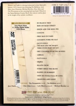 Joni Mitchell Shadows and Light Dvd