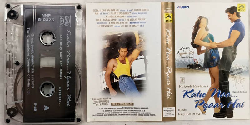 Kaho Naa Pyaar Hai Hindi Audio Cassette By Rajesh Roshan