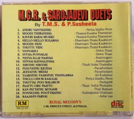 MGR-Sarojadevi Duets Tamil Audio Cd By T.M.S-Suseela