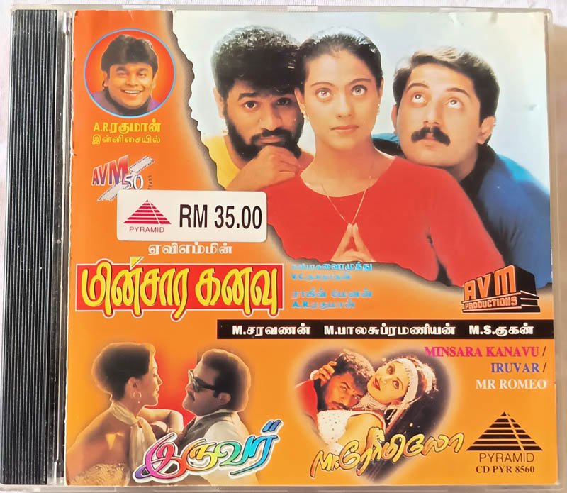 Minsara Kanavu Iruver Mr Romeo Tamil Films Audio cd By AR Rahman