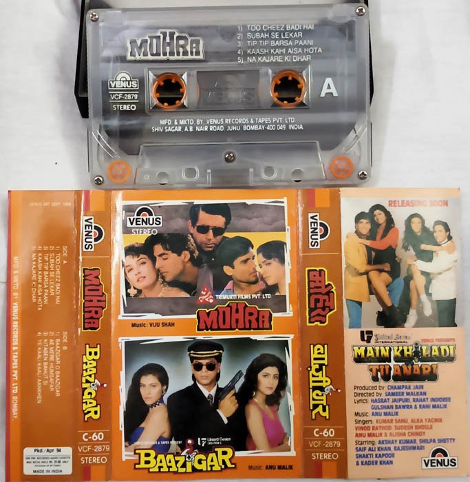 Muhra-Baazigar-Main Khiladi Tu Anari Hindi Audio Cassette
