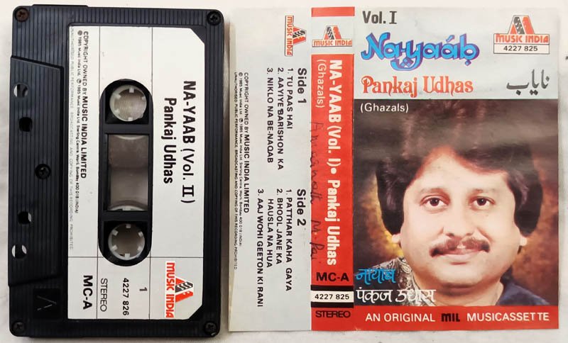 Na-Yaab Pankaj Udhas Ghazals Vol.1 Hindi Audio Cassette