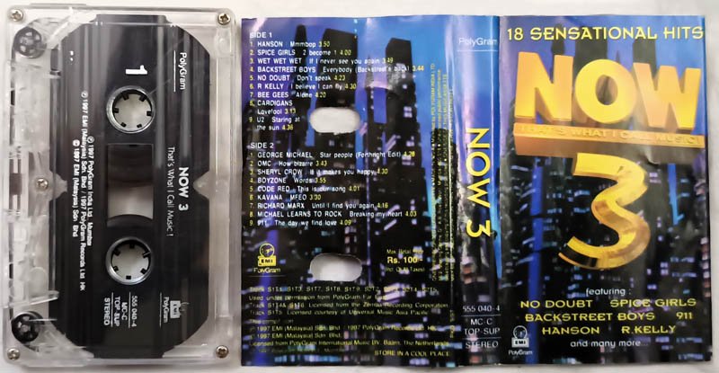 Now 3 Thats What I Call Music 18 Sensational Hits Audio Cassette